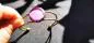 Preview: Armreif mit glattem Cabochon pink