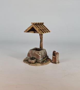 Einfacher Brunnen mit Eimer
