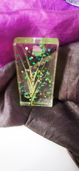 Rectangular pendant with plant parts "ear of corn"