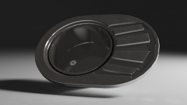 Mini round sink with draining board