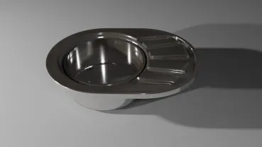 Mini round sink with draining board