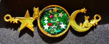 Katze auf dem Mond - Kettenanhänger