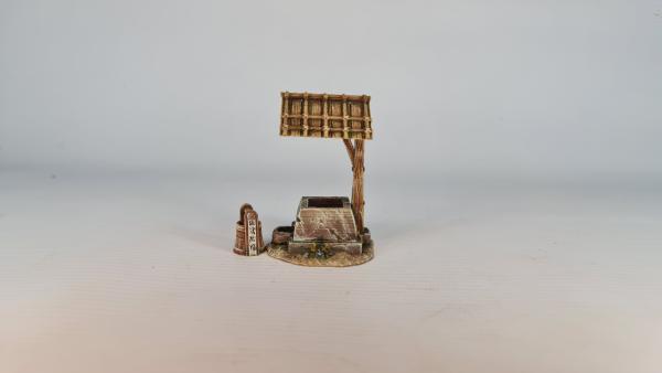 Einfacher Brunnen mit Eimer