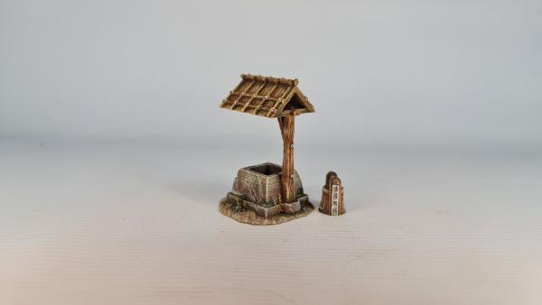 Einfacher Brunnen mit Eimer