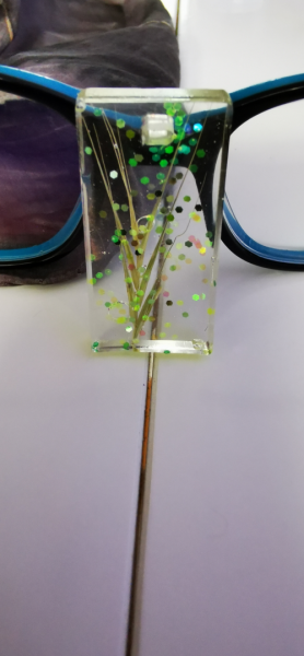 Rectangular pendant with plant parts "ear of corn"