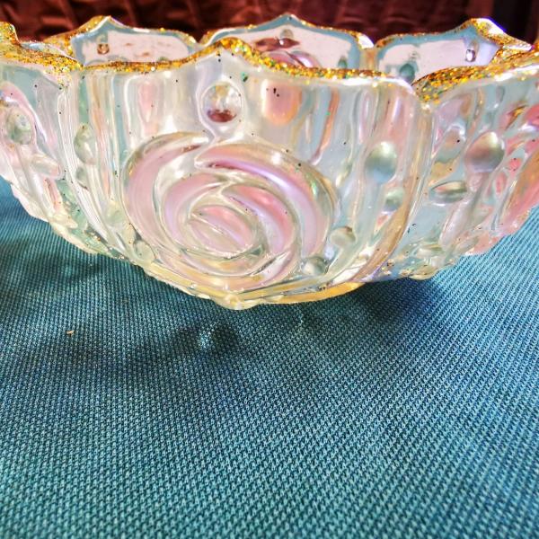 Handmade bowl with floral design