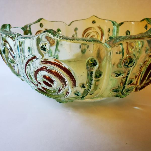 Handmade bowl with floral design
