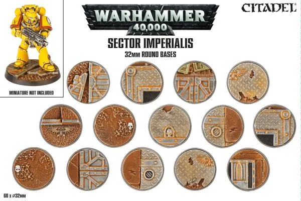 Sector Imperialis 32mm Round Bases (66-91)